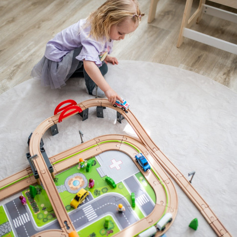 2Kids Toys Vláčkodráha Město a Vesnice 200 dílů ~ 5