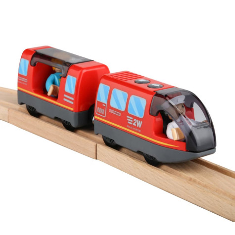 2Kids Toys Elektrický městský vlak červený ~ 4