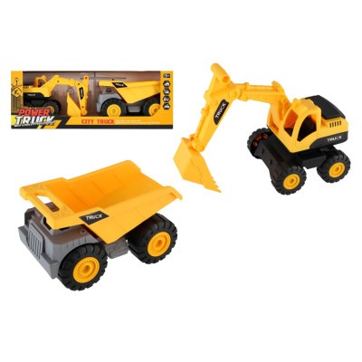 Auto stavební 2ks 18cm na volný chod
