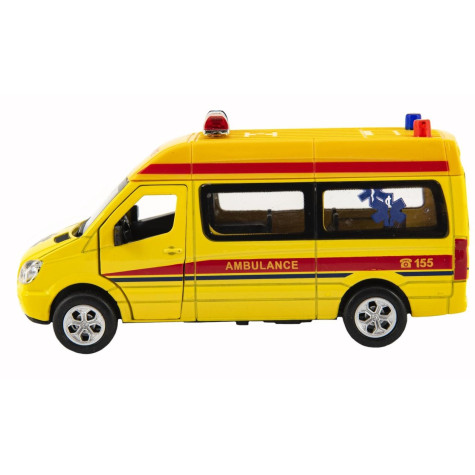 Teddies Auto ambulance 15cm se světlem se zvukem na zpětné natažení ~ 2