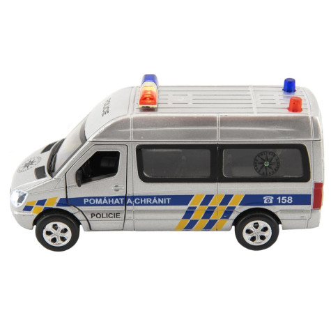 Teddies Auto policie 15cm na baterie se světlem se zvukem na zpětné natažení ~ 2