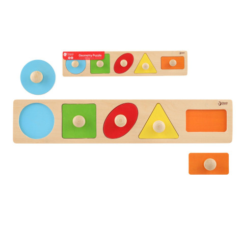 Teddies Vkládačka 5ks geometrické tvary pro nejmenší 45x9x2cm ~ 1