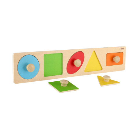 Teddies Vkládačka 5ks geometrické tvary pro nejmenší 45x9x2cm ~ 2