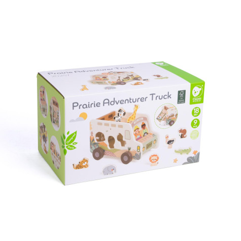 Teddies Auto safari vkládačka dřevěné 9ks 18m+ ~ 2