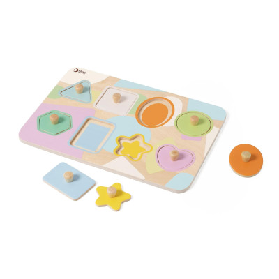 Teddies Vkládačka deskové geometrické tvary ve 24m+
