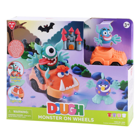 Teddies Plastelína kreativní sada monstra na kolech na baterie se světlem ~ 1