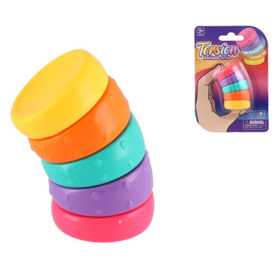Teddies Fidget duhový antistresový 5,5 cm