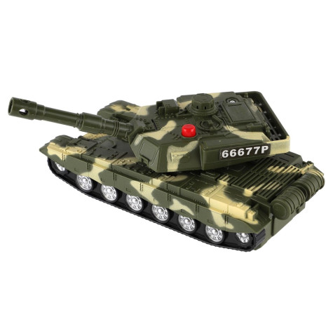 Teddies Tank 20 cm na setrvačník na baterie se světlem se zvukem ~ 4