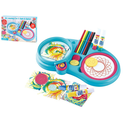Teddies Kreslící kreativní sada modrá 33 ks ~ 1