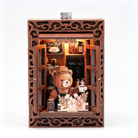 2Kids Toys 3D dřevěná skládačka Magnet Medvídkova kavárna ~ 1