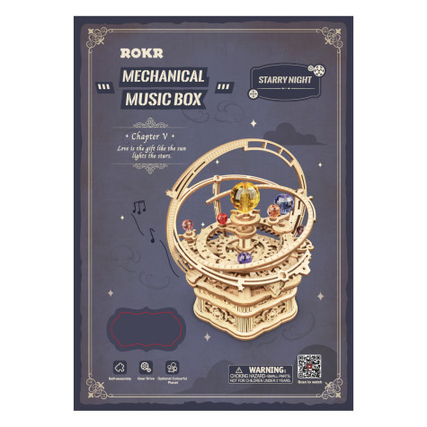 RoboTime 3D dřevěná skládačka hrací skříňky Historický orloj ~ 4