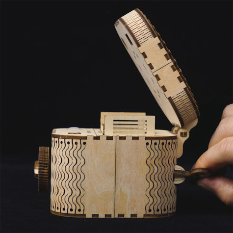 RoboTime 3D dřevěná mechanická skládačka Šperkovnice ~ 6