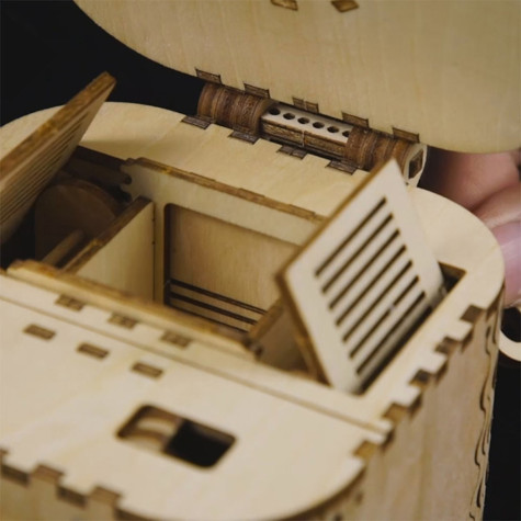 RoboTime 3D dřevěná mechanická skládačka Šperkovnice ~ 7