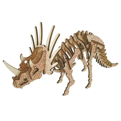 Woodcraft Dřevěné 3D puzzle Triceratops