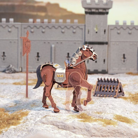 RoboTime 3D dřevěná skládačka Bojovný kůň ~ 6