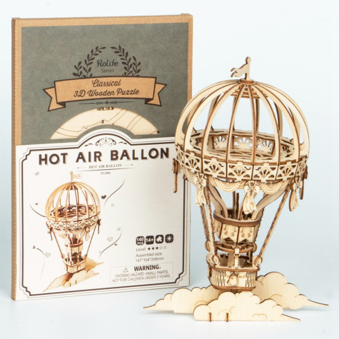 RoboTime 3D dřevěná skládačka Horkovzdušný balón ~ 3