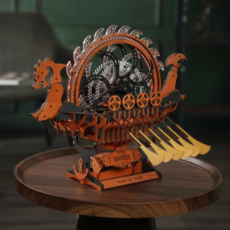 RoboTime 3D dřevěná skládačka Vikinská dračí loď ~ 3