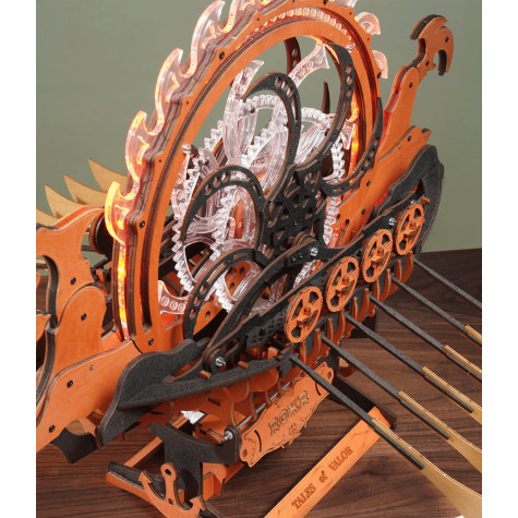 RoboTime 3D dřevěná skládačka Vikinská dračí loď ~ 7
