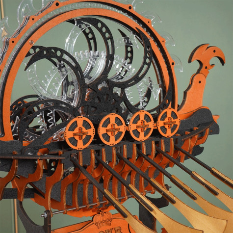 RoboTime 3D dřevěná skládačka Vikinská dračí loď ~ 8