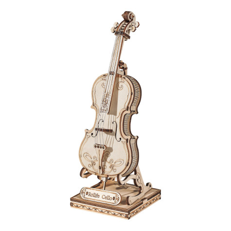 RoboTime 3D dřevěná skládačka Violoncello ~ 1