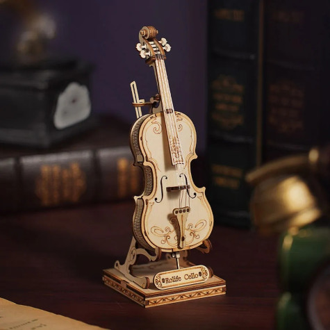 RoboTime 3D dřevěná skládačka Violoncello ~ 3