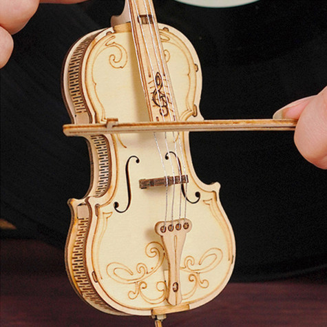 RoboTime 3D dřevěná skládačka Violoncello ~ 5