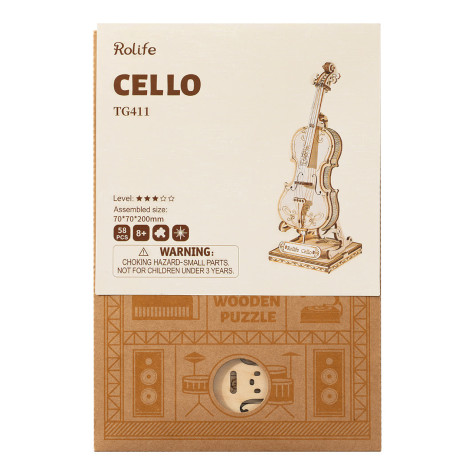 RoboTime 3D dřevěná skládačka Violoncello ~ 7