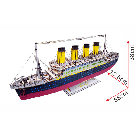 Woodcraft Dřevěné 3D puzzle Titanic ~ 2