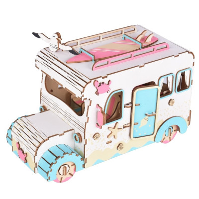 Woodcraft Dřevěné 3D puzzle Obytná dodávka
