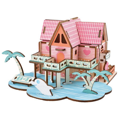 Woodcraft Dřevěné 3D puzzle Letní dům