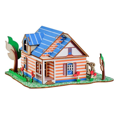 Woodcraft Dřevěné 3D puzzle Vila v Fontainebleau