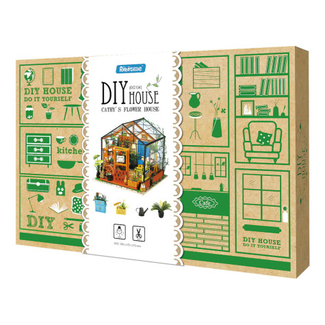 RoboTime 3D puzzle Miniatura domečku Květinový skleník ~ 7