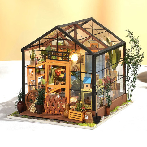 RoboTime 3D puzzle Miniatura domečku Květinový skleník ~ 11