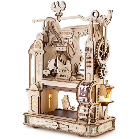RoboTime 3D dřevěná mechanická skládačka Tiskařský lis ~ 1