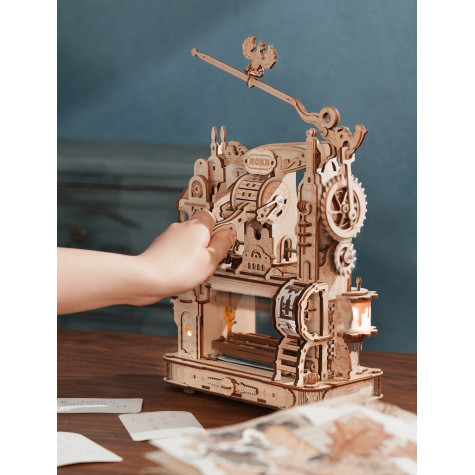 RoboTime 3D dřevěná mechanická skládačka Tiskařský lis ~ 5