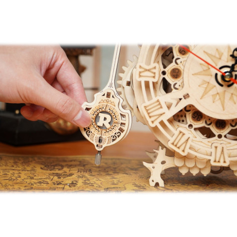 RoboTime 3D dřevěná mechanická skládačka Soví hodiny ~ 8