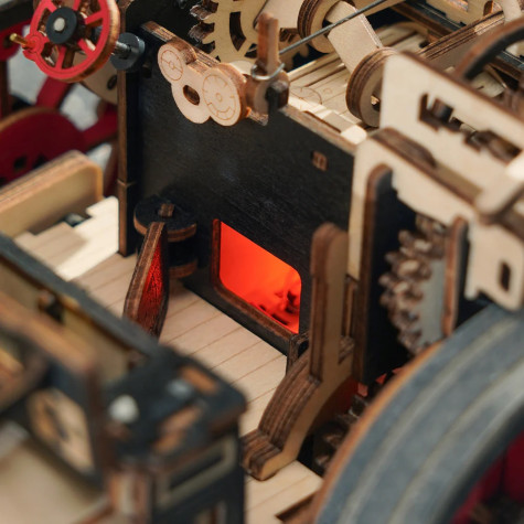RoboTime 3D dřevěná mechanická skládačka Parní stroj ~ 4