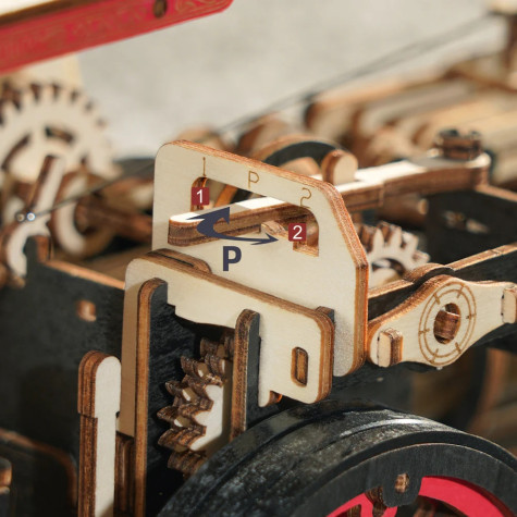 RoboTime 3D dřevěná mechanická skládačka Parní stroj ~ 6