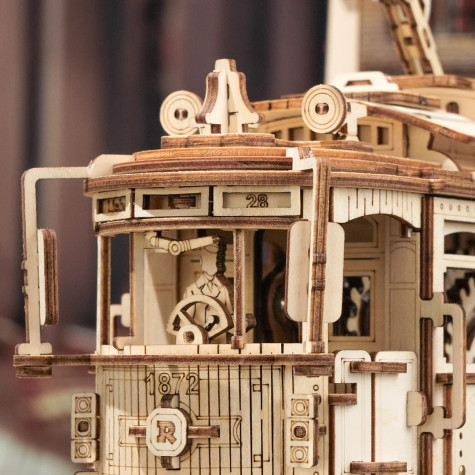 RoboTime 3D dřevěná mechanická skládačka Tramvaj ~ 5