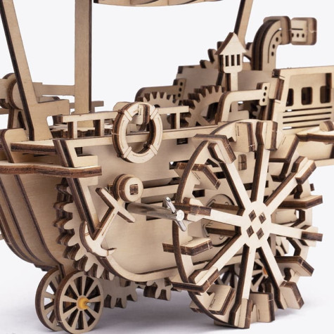 RoboTime 3D dřevěná mechanická skládačka Fantastická vzducholoď ~ 3