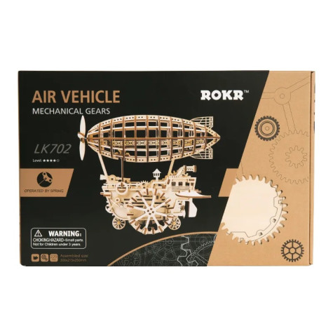 RoboTime 3D dřevěná mechanická skládačka Fantastická vzducholoď ~ 7