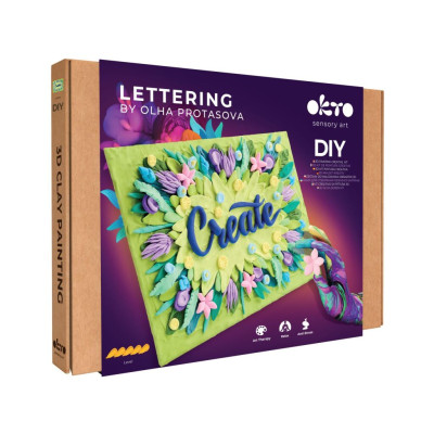 OKTO SENSORY ART Lettering Výtvarný set malování hmotou 30x40cm - Create