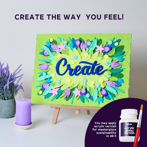OKTO SENSORY ART Lettering Výtvarný set malování hmotou 30x40cm - Create ~ 5