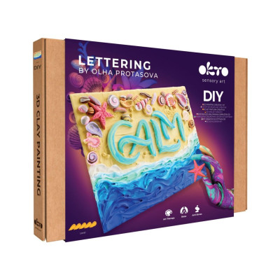 OKTO SENSORY ART Lettering Výtvarný set malování hmotou 30x40cm - Calm