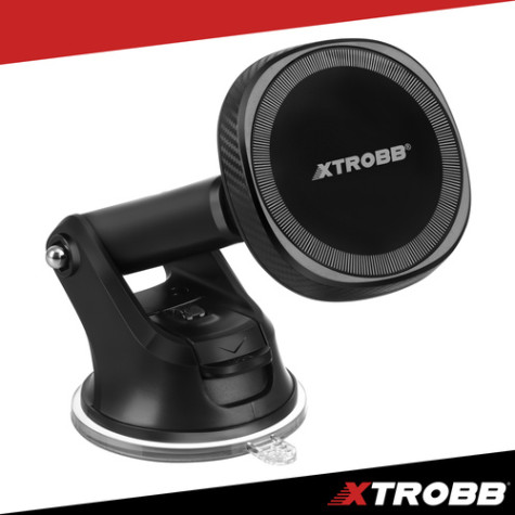 Magnetický držák na telefon do auta s přísavkou černý Xtrobb 28175 ~ 2