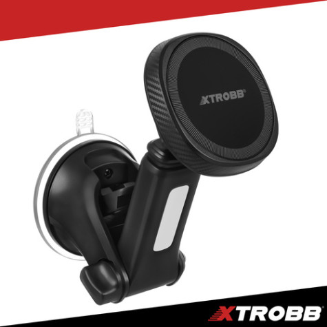 Magnetický držák na telefon do auta s přísavkou černý Xtrobb 28175 ~ 6
