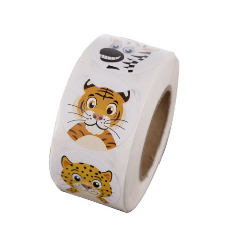 Samolepky se zvířátky Safari 500 ks Kruzzel 22947 ~ 2