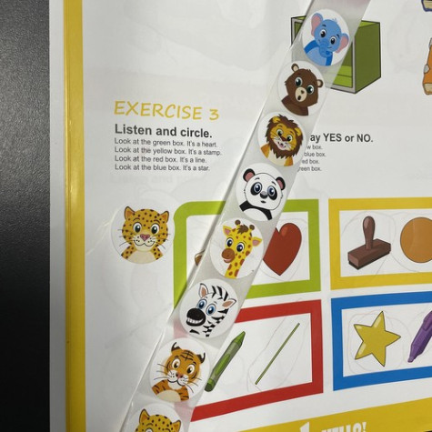 Samolepky se zvířátky Safari 500 ks Kruzzel 22947 ~ 5