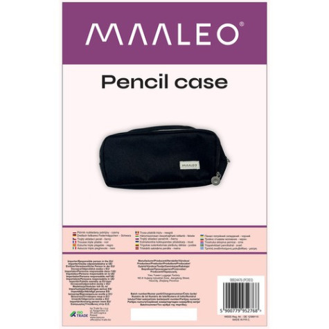Trojitý skládací penál černý Maaleo 24476 ~ 8