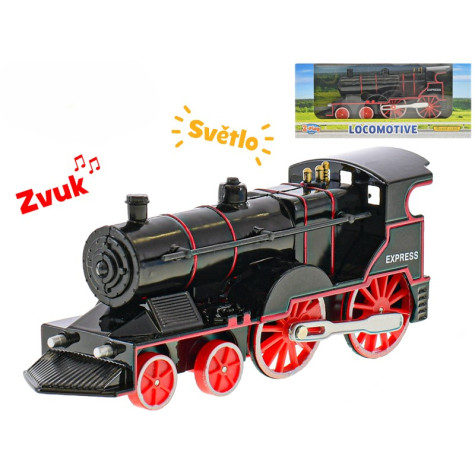 2-Play Traffic Lokomotiva kov 14cm zpětný chod na baterie se světlem a zvukem ~ 1